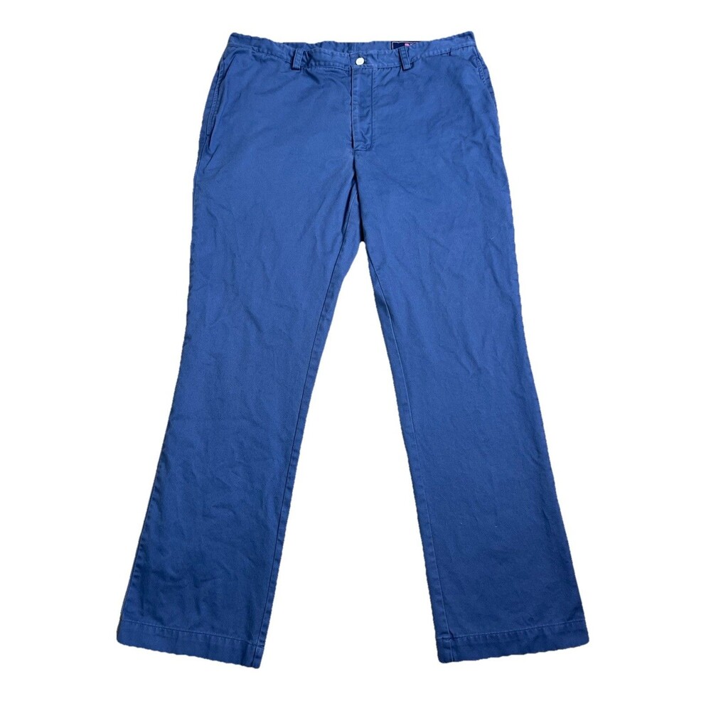 Vineyard Vines Mens Chino Slim Fit Club Pants 38X32 Blue Preppy No Care Label‎